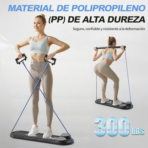 6-in-1 Foldable Mini Pilates Reformer with Smart Counter