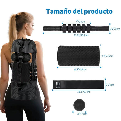 7-in-1 Foam Roller & Muscle Massage Kit