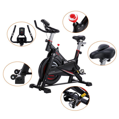 Indoor Cycling Spinning Bike – Quiet Belt-Drive Stationary Bike for Home Gym