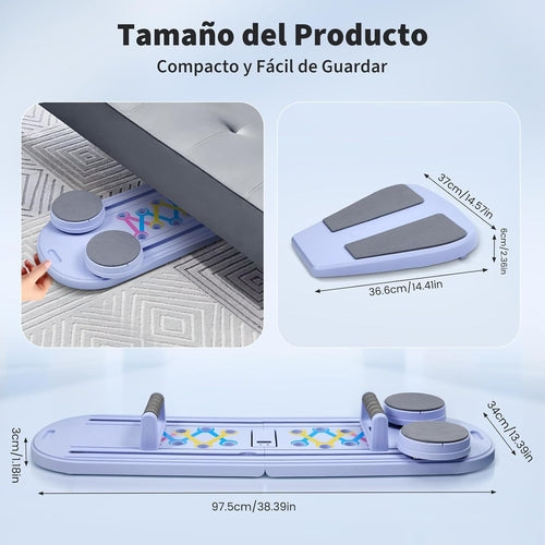 6-in-1 Foldable Mini Pilates Reformer with Smart Counter