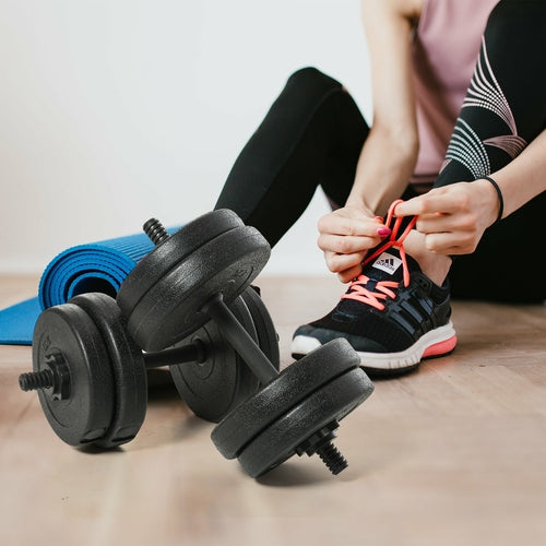 Soozier 42LB Adjustable Dumbbell Set – Free Weights for Bicep & Full Body Training