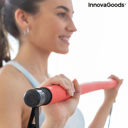 Resibar Fitness Bar with Resistance Bands – Full Body Home Workout with Exercise Guide