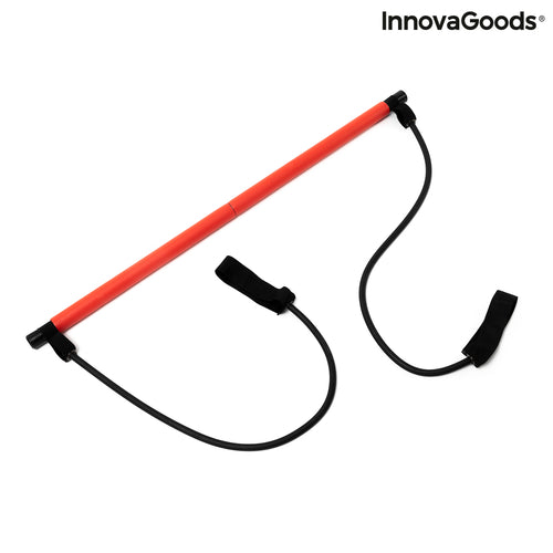 Resibar Fitness Bar with Resistance Bands – Full Body Home Workout with Exercise Guide