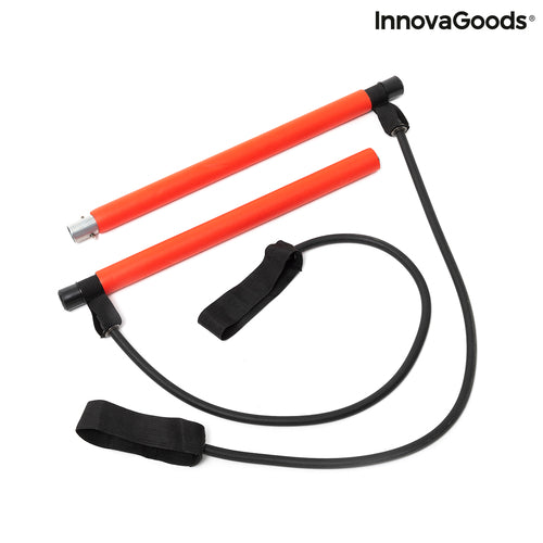 Resibar Fitness Bar with Resistance Bands – Full Body Home Workout with Exercise Guide