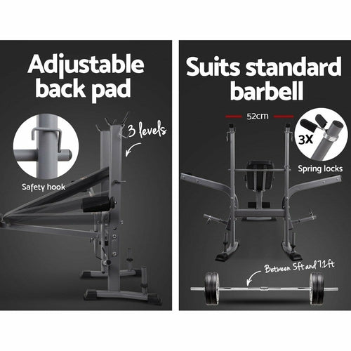 Everfit 7-in-1 Adjustable Weight Bench – 200kg Multi-Station Home Gym Press