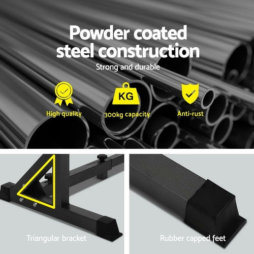 Everfit Adjustable Squat Rack – 300kg Home Gym Weight Stand with 10 Height Settings