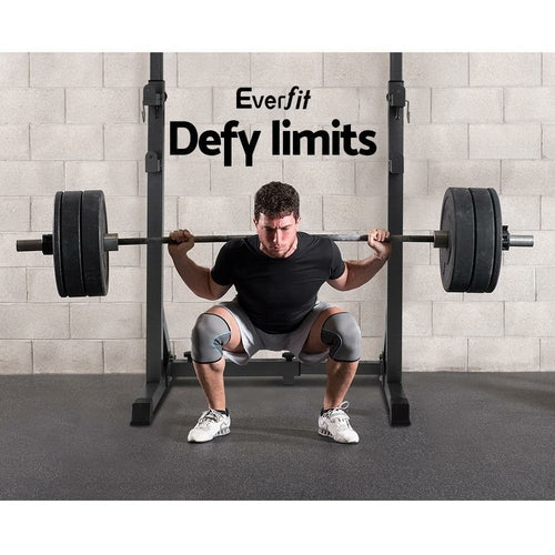 Everfit Adjustable Squat Rack – 300kg Home Gym Weight Stand with 10 Height Settings