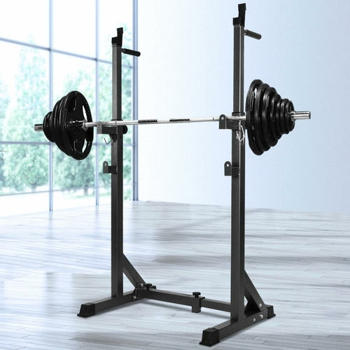 Everfit Adjustable Squat Rack – 300kg Home Gym Weight Stand with 10 Height Settings