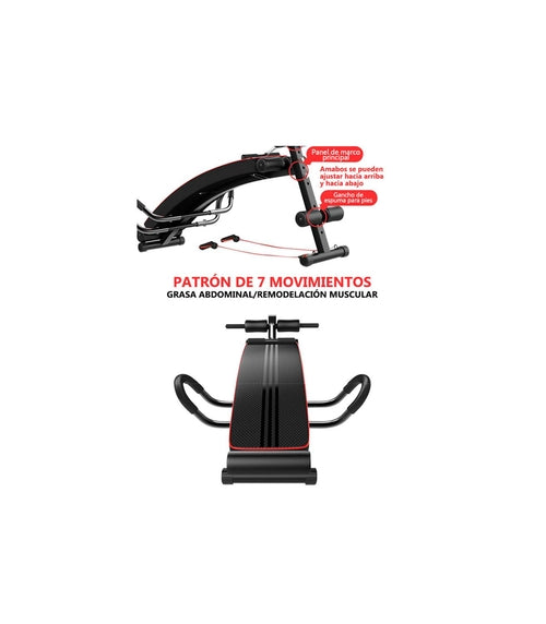 Fitness Bench with Resistance Band for Abs & Strength Training