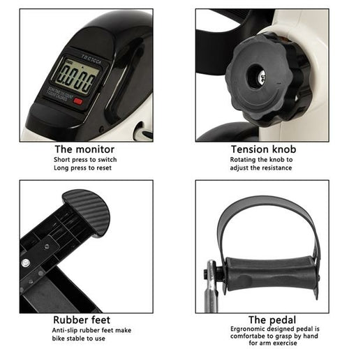 Portable Mini Exercise Bike – Hands & Feet Pedal Trainer for Home Use