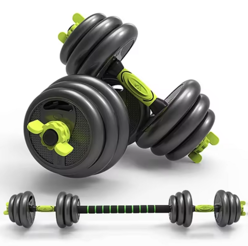 2-in-1 Dumbbell & Kettlebell Set with Handle Bar