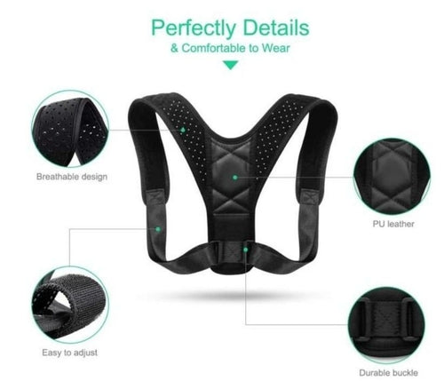 Adjustable Back Posture Corrector – Unisex Breathable Support Brace (S/M/L)