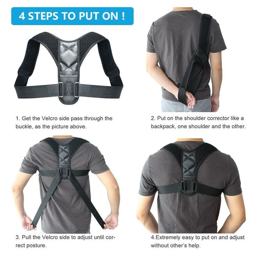Adjustable Back Posture Corrector – Unisex Breathable Support Brace (S/M/L)